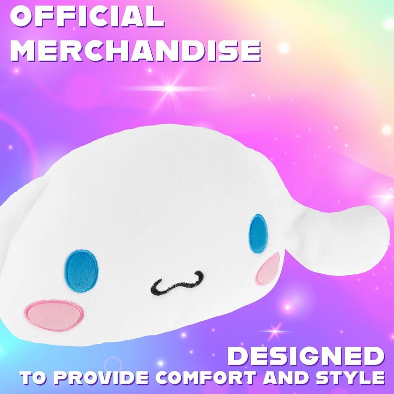Get Trend Hello Kitty Sanrio Plush Cushion Pillow for Kids, Teens, Women, Plush Throw Pillow Fluffy Cushion Kawaii Decor Cinnamoroll Kuromi Gift (White Cinnamoroll, L15.7 x W15.4) - Image 3